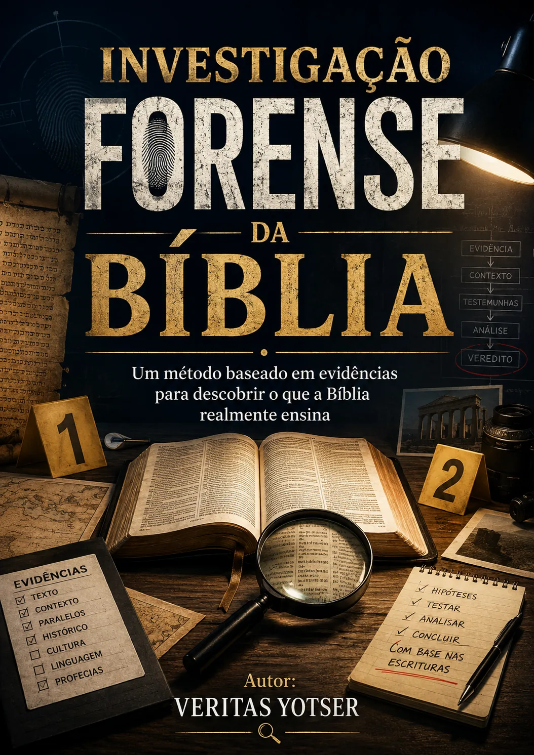 Capa de Investigação Forense da Bíblia